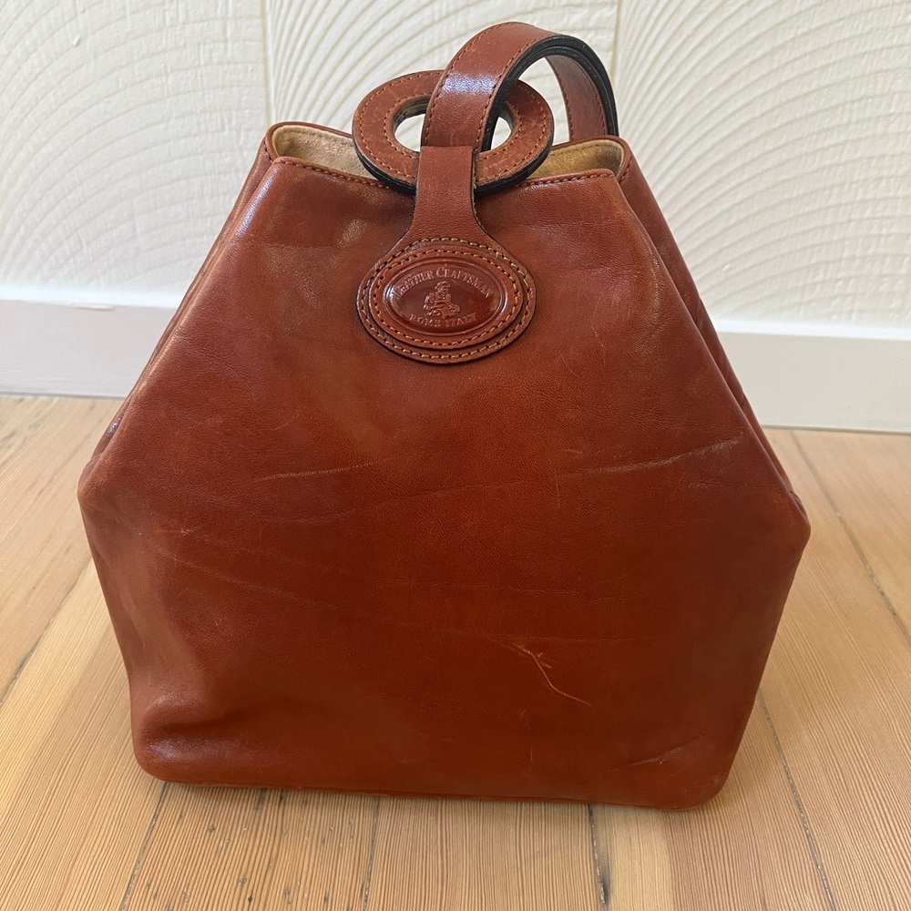 Vintage Leather Bag by Italian Leather Craftsman